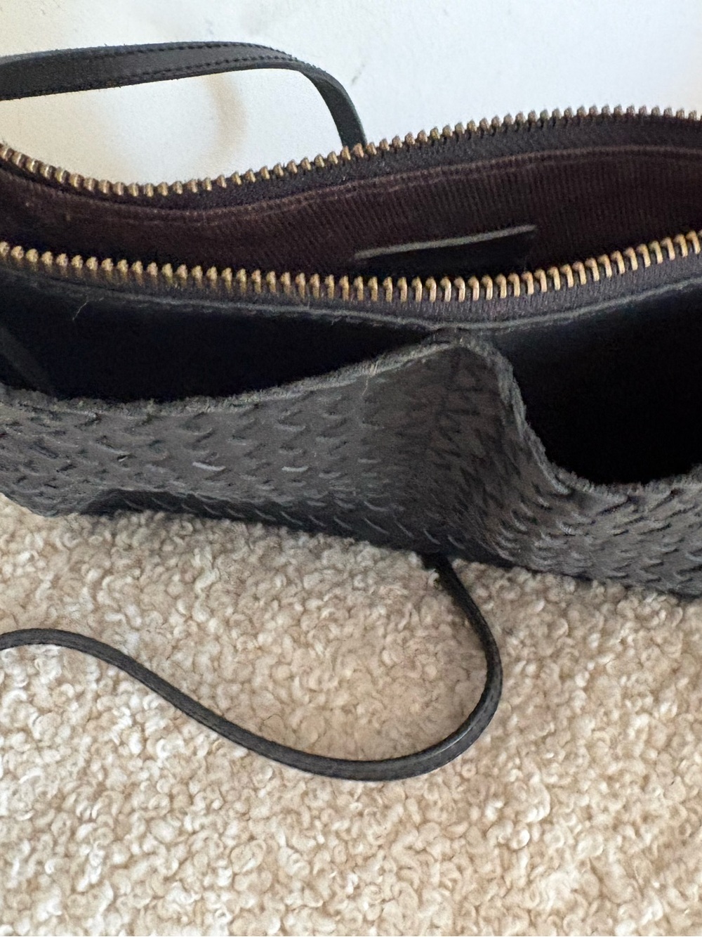 Madewell Woven Leather Crossbody Bag in Black - Picture 5 of 11